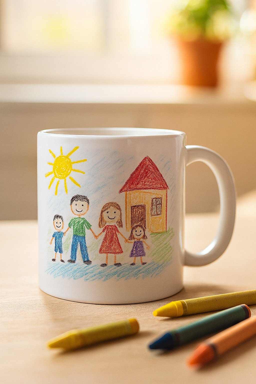BIAŁY Kubek 330ml na KAWĘ PREZENT + własny nadruk ZDJĘCIE LOGO - product image